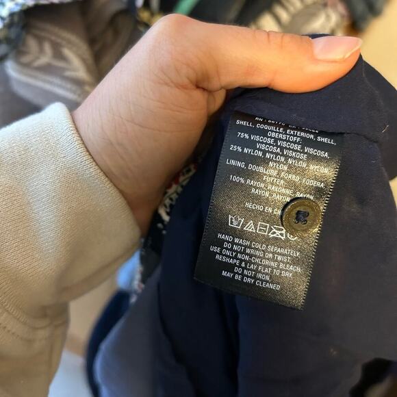 Maeve Blue Velvet Belted Wrap Shirt Dress - Picture 5 of 9